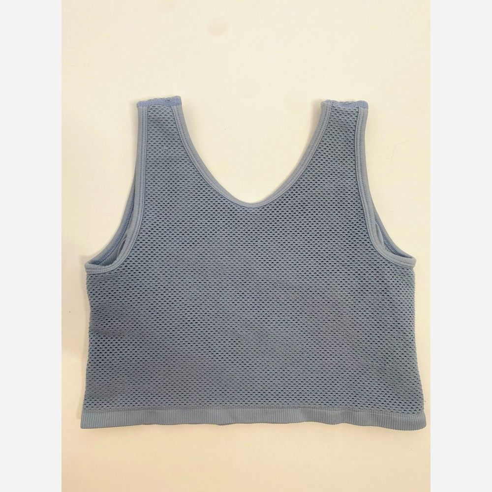 Aerie Women's Blue Seamless Mesh Cutout Sports Bra Bralette Sz Medium